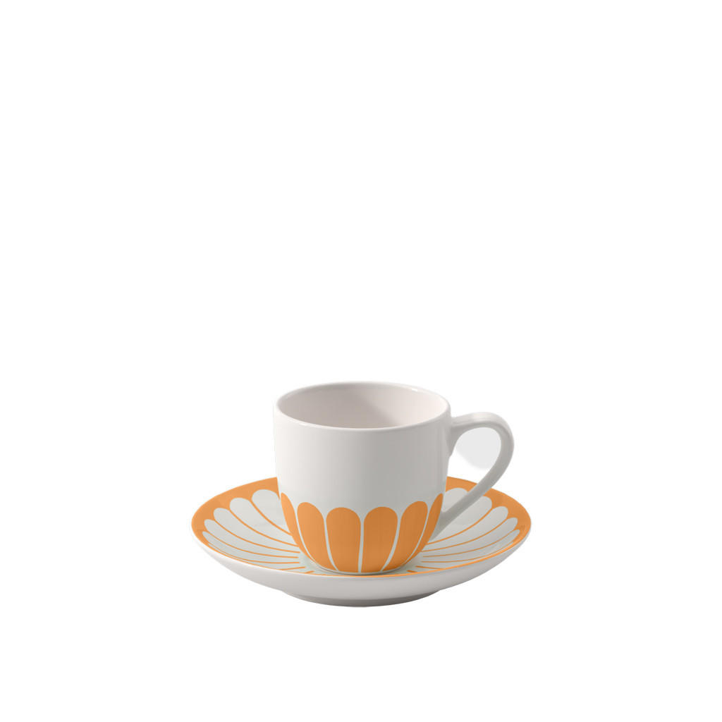 ESPRESSOTASSE MIT UNTERTASSE Fleur Couleur Soleil 70 ml - Gelb, Keramik (11.7/8/11.7cm) - Villeroy & Boch