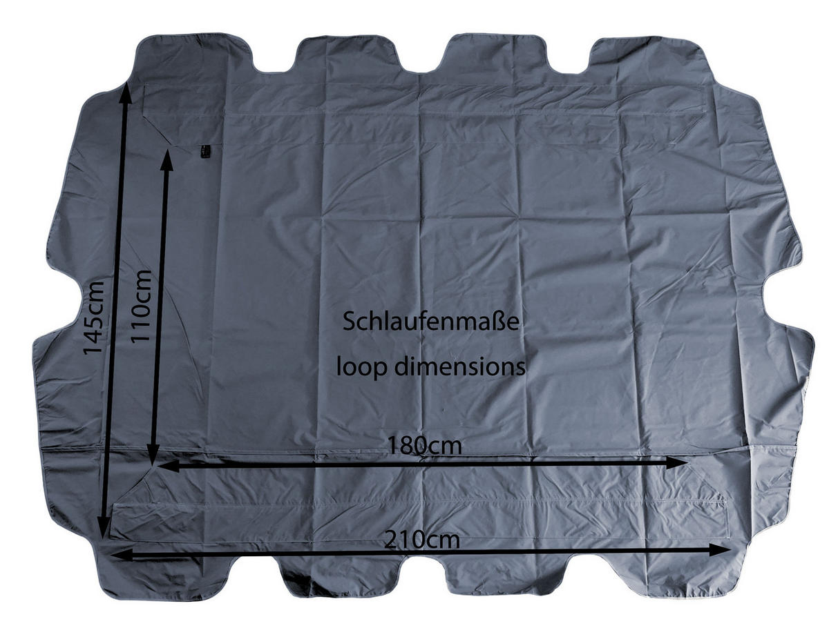 ERSATZDACH Hollywoodschaukel 145x210 cm Blau - Blau, Textil (145/18/210cm) - QUICK STAR