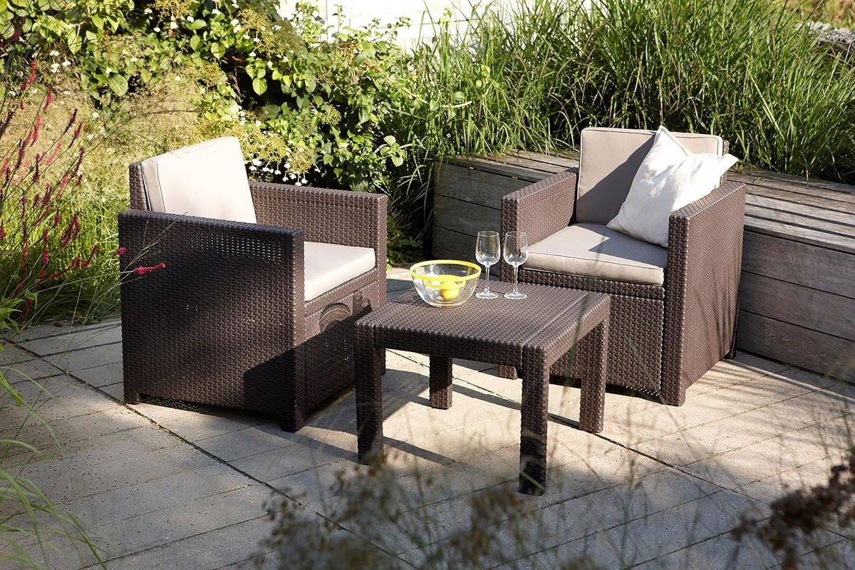 GARTENTISCH Victoria - Braun, Kunststoff (59/59/43cm) - Keter