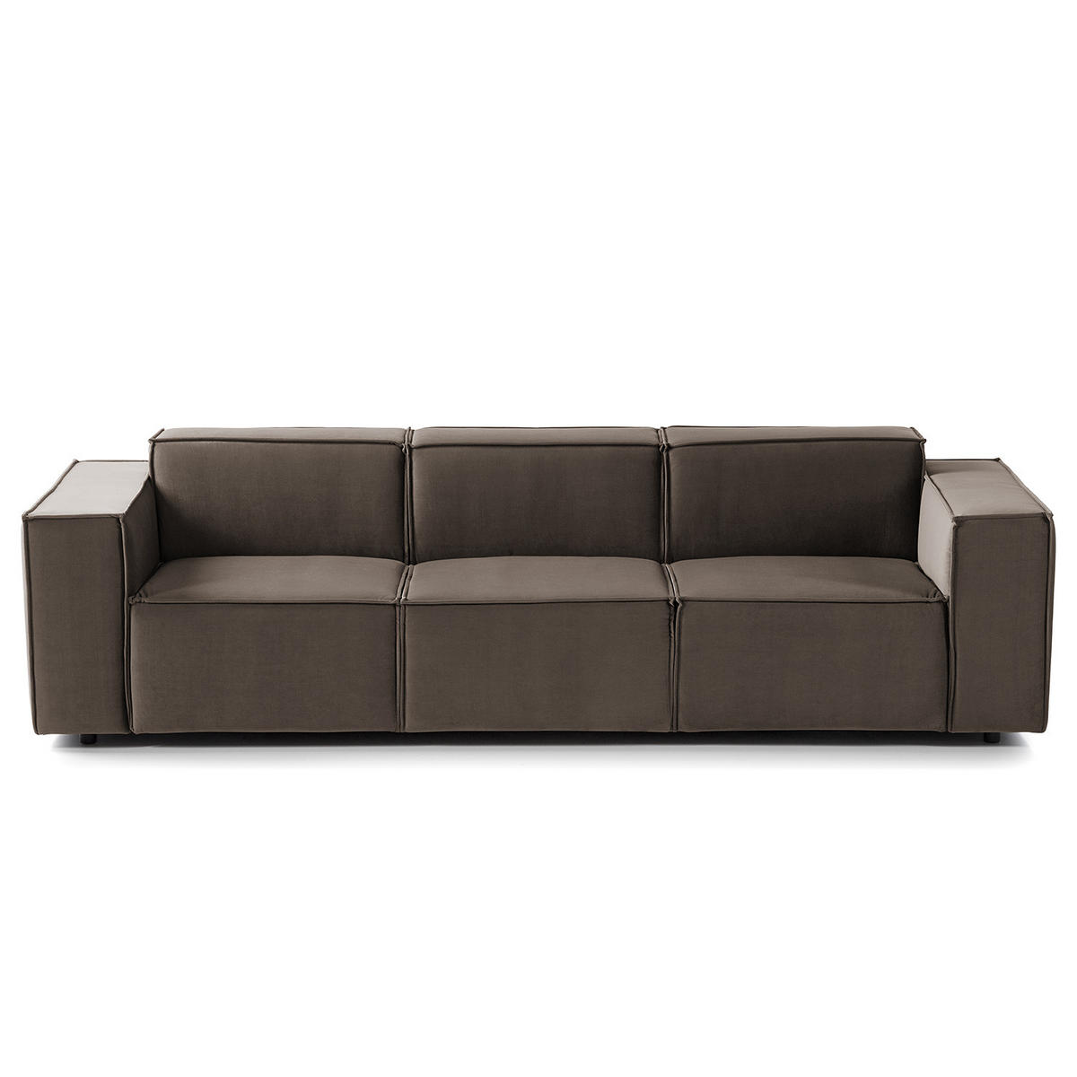 3-SITZER SOFA - Taupe, Textil (260/70/96cm) - home24