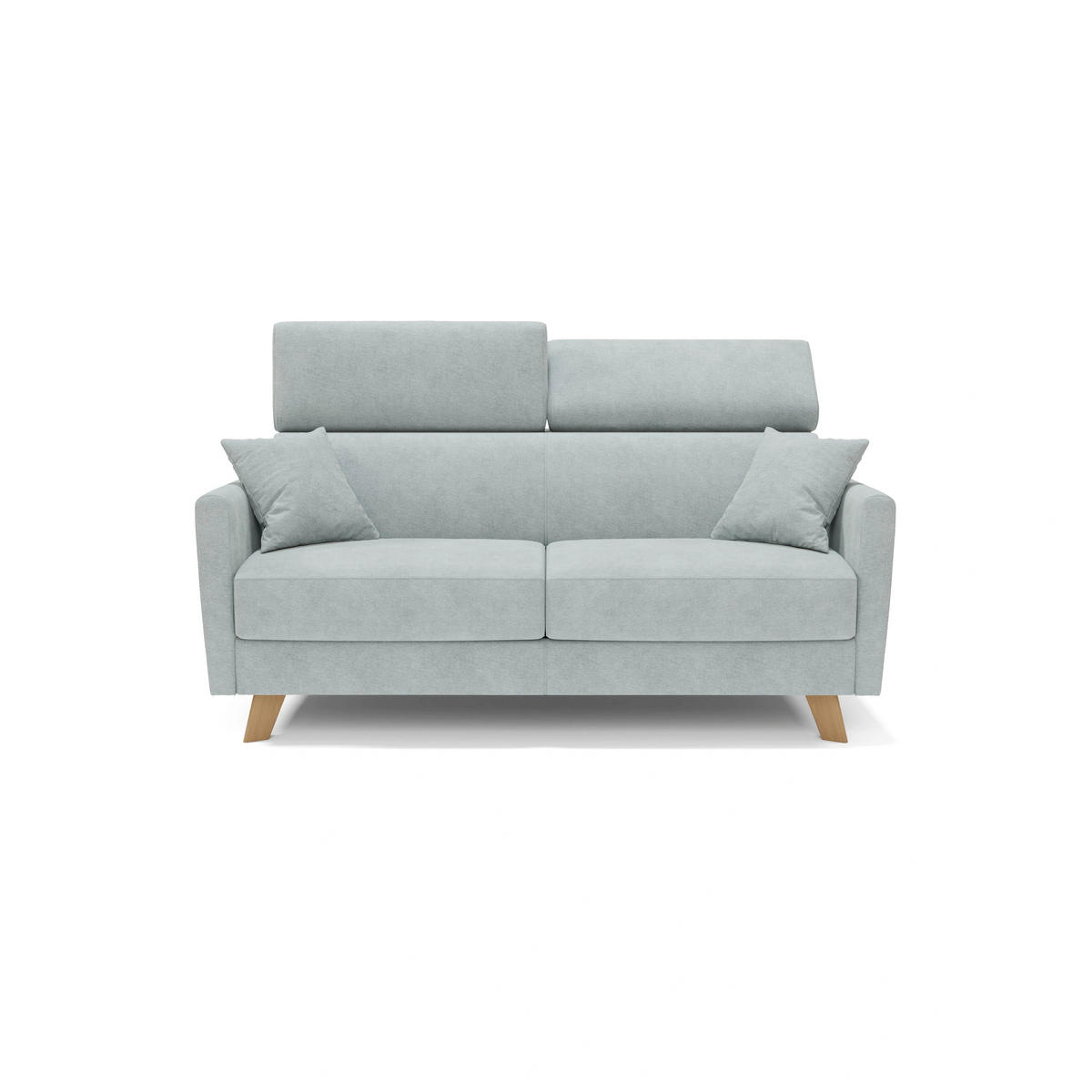 SCHLAFSOFA Francy - Hellgrün, Metall (160/92/97cm) - Divani.store