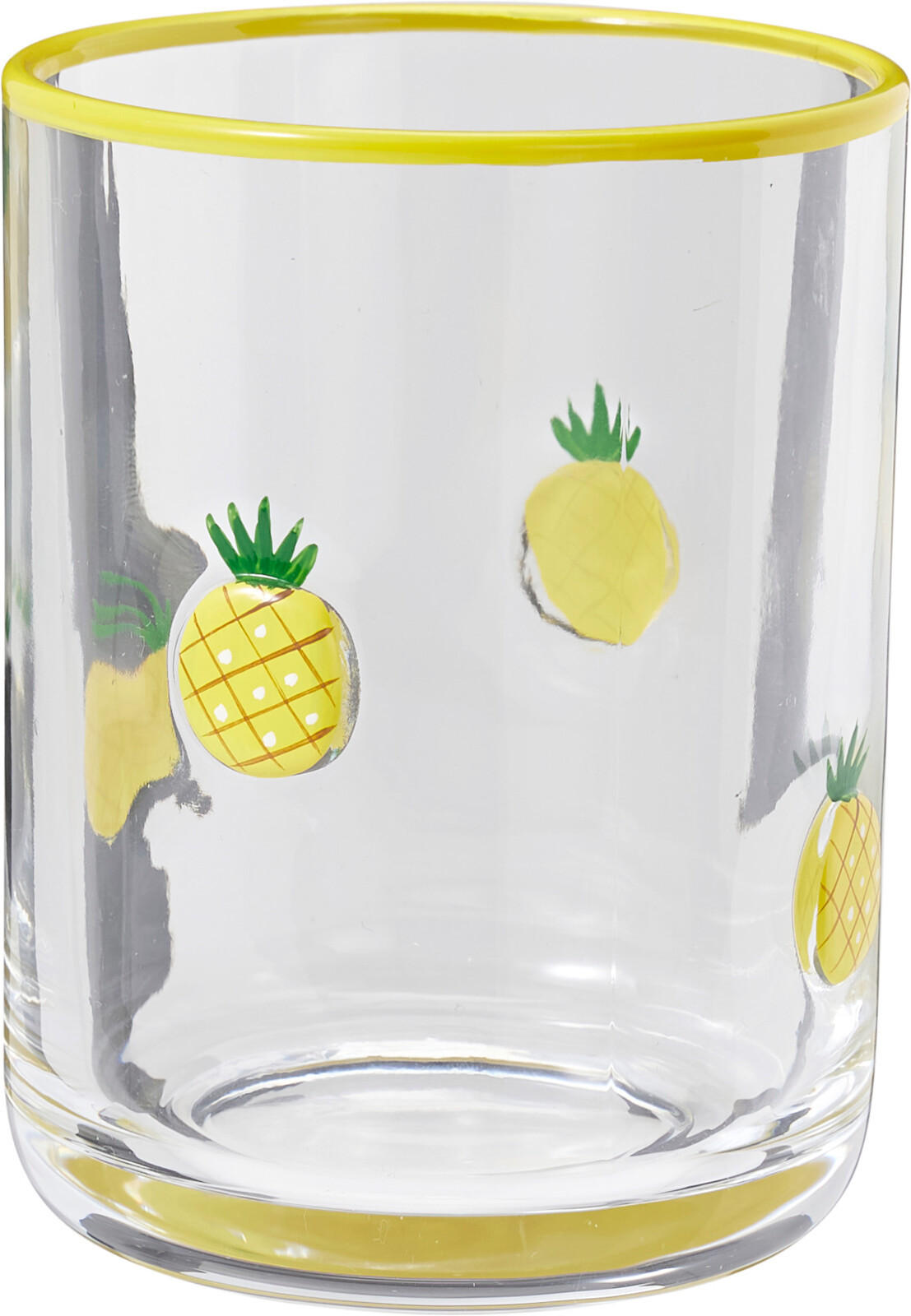 GLAS Ananas gelb 8.5/8.5/11 cm Glas - Gelb, Glas (0.35L) - Mondex