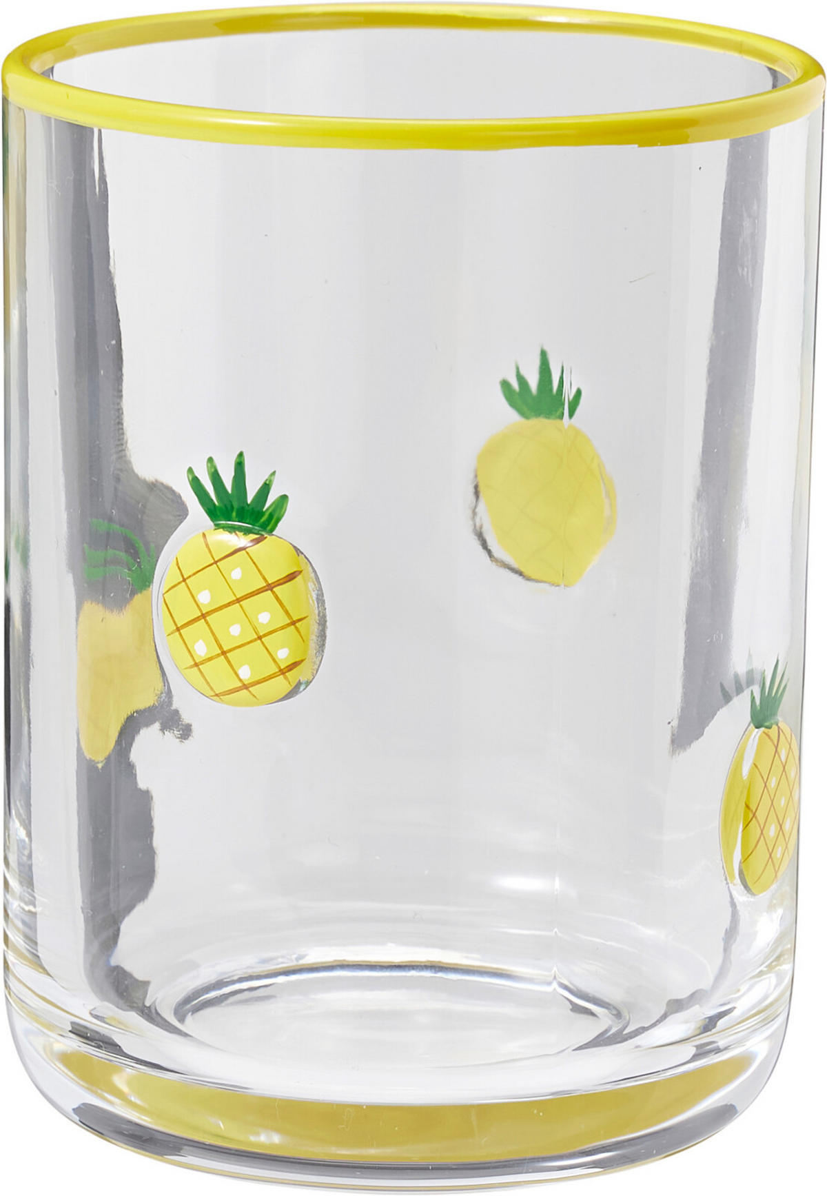 GLAS Ananas gelb 8.5/8.5/11 cm Glas - Gelb, Glas (0.35L) - Mondex