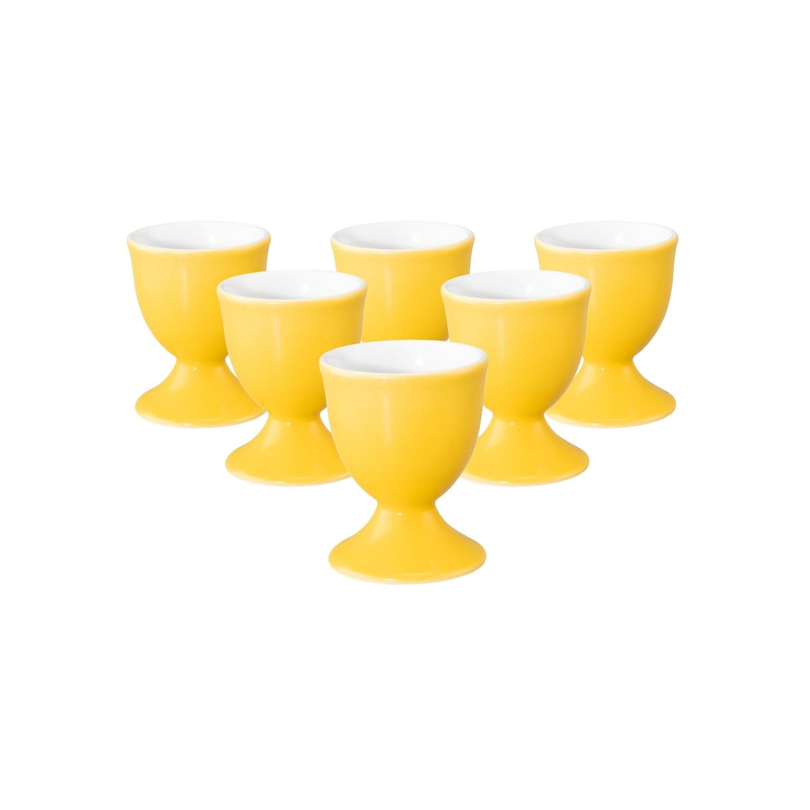 EIERBECHER Liberty Pure Colors Yellow Glow ø 4,9 cm 6er Set - Gelb, Keramik (4.9/6.4/4.9cm) - Seltmann Weiden