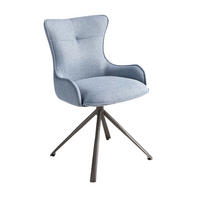 ANGEL Cerdá Drehstuhl 4204, blauer Stoff, 180° Drehfunktion - Blau/Dunkelgrau, Kunststoff/Textil (55/86/63cm) - ANGEL CERDA