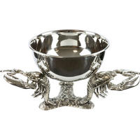 DEKOSCHALE Lobster - Silberfarben, Metall (65/35cm) - FURNARO