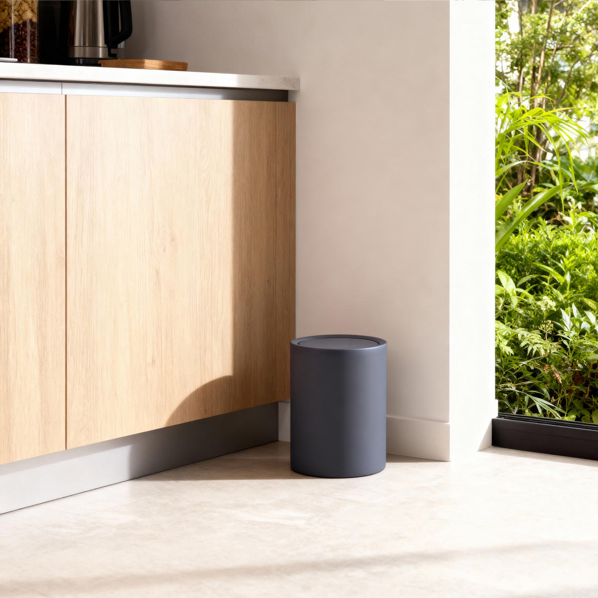 KOSMETIKEIMER - Anthrazit, Kunststoff (20/26/20cm) - Relaxdays