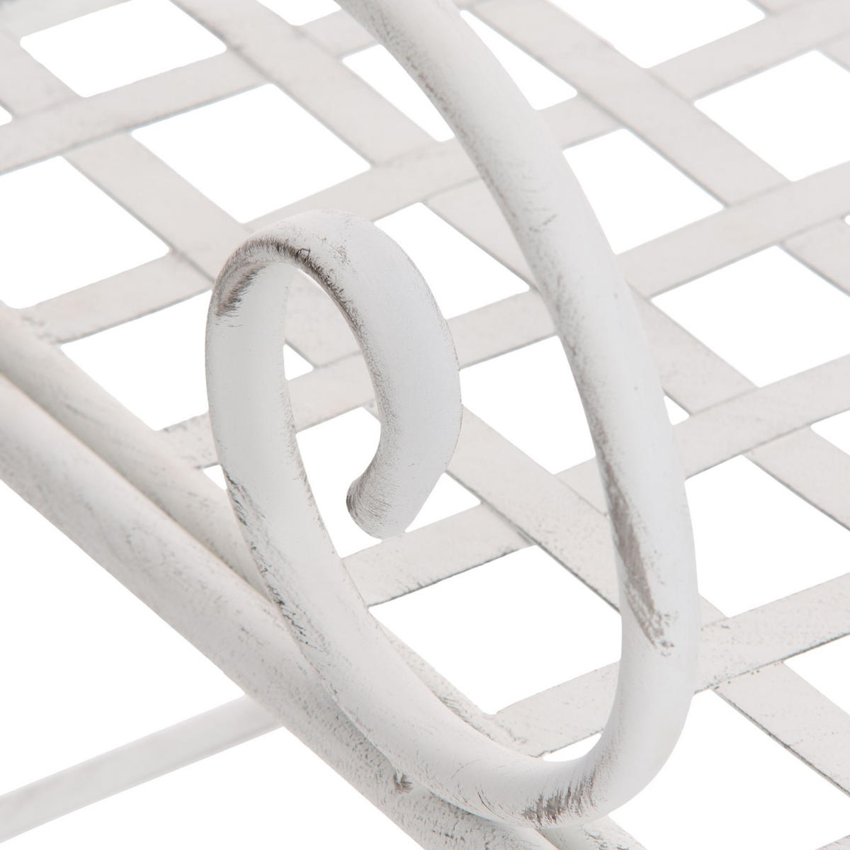 GARTENSTUHL Metall Antik Weiß - Weiß, Metall (56/92/53cm) - CLP