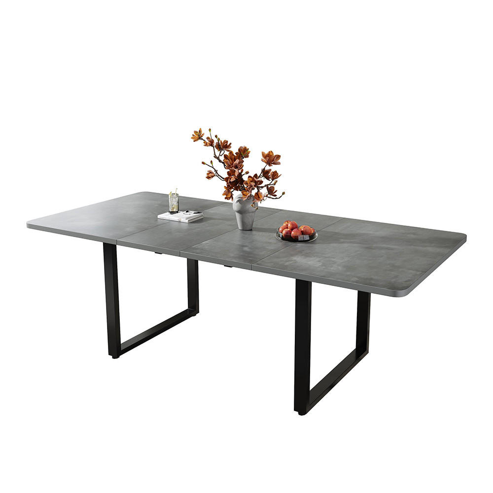 ESSTISCH mit 3 Längen,140/180/220*90cm,Grau - Grau, Holz (220/90/75cm) - KOMHTOM