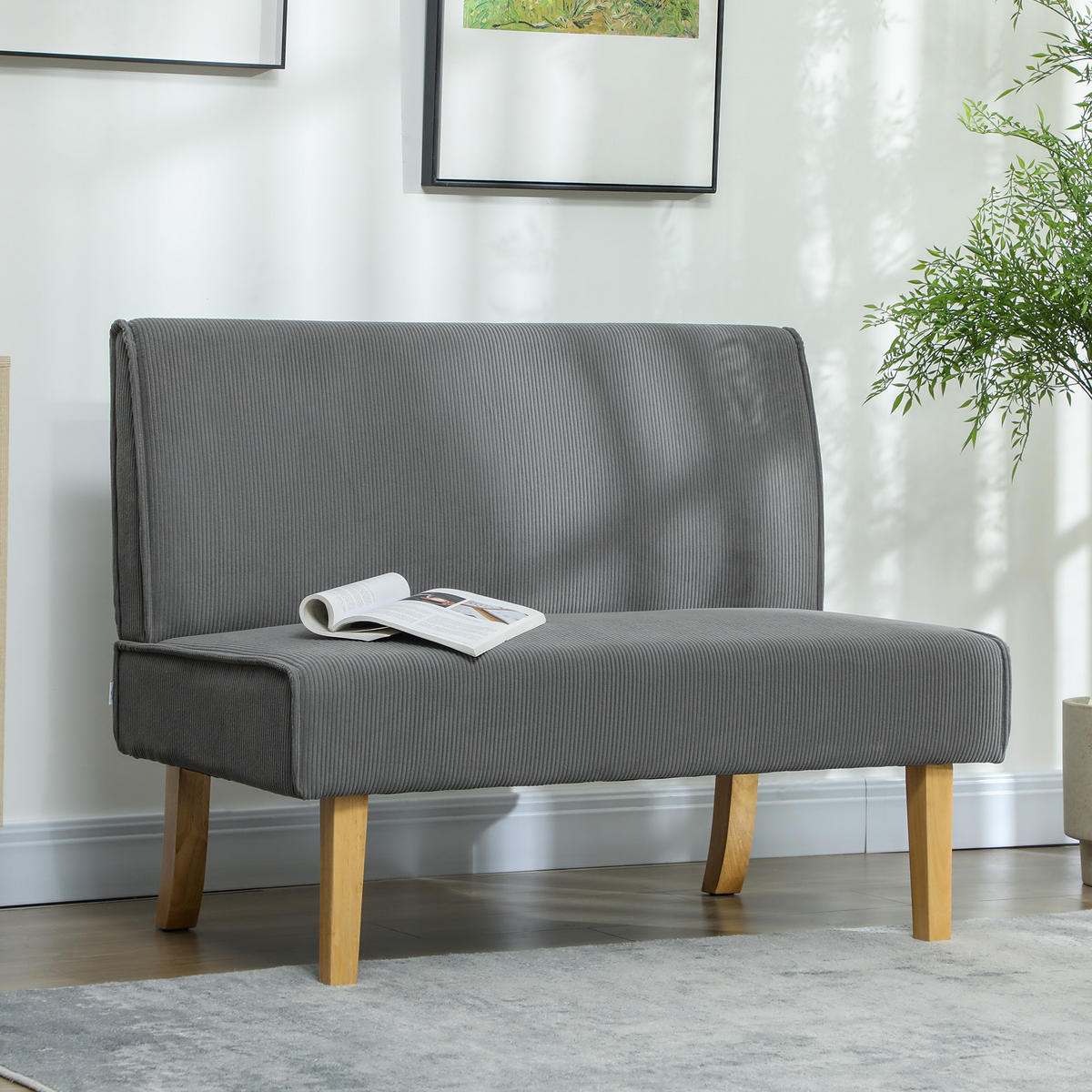 2-SITZER Sofa Grau 110.0/62.0/85.0 cm - Grau, Textil (62/85/110cm)