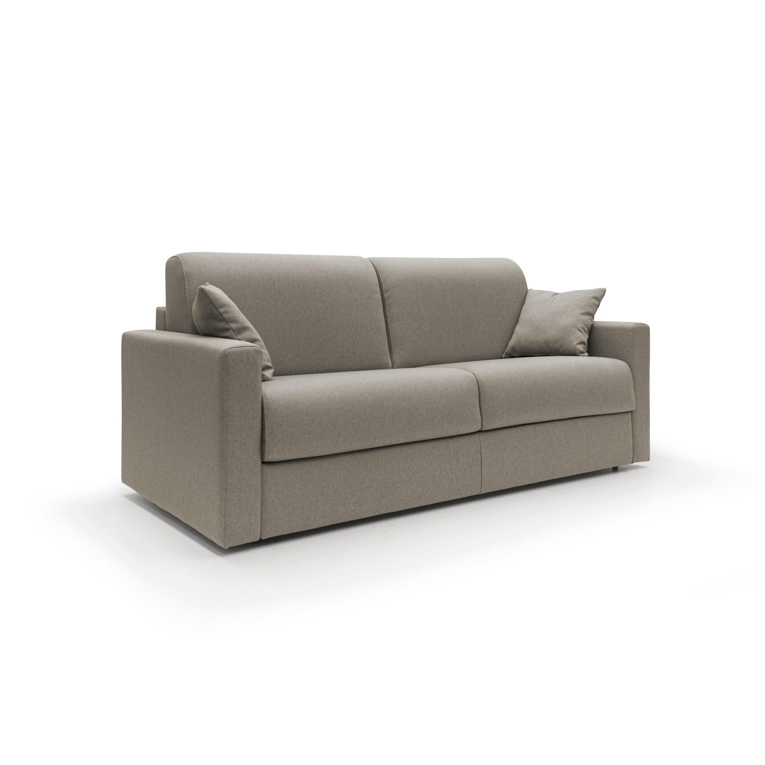 SCHLAFSOFA Chris - Taupe, Textil (166/90/96cm) - Divani.store