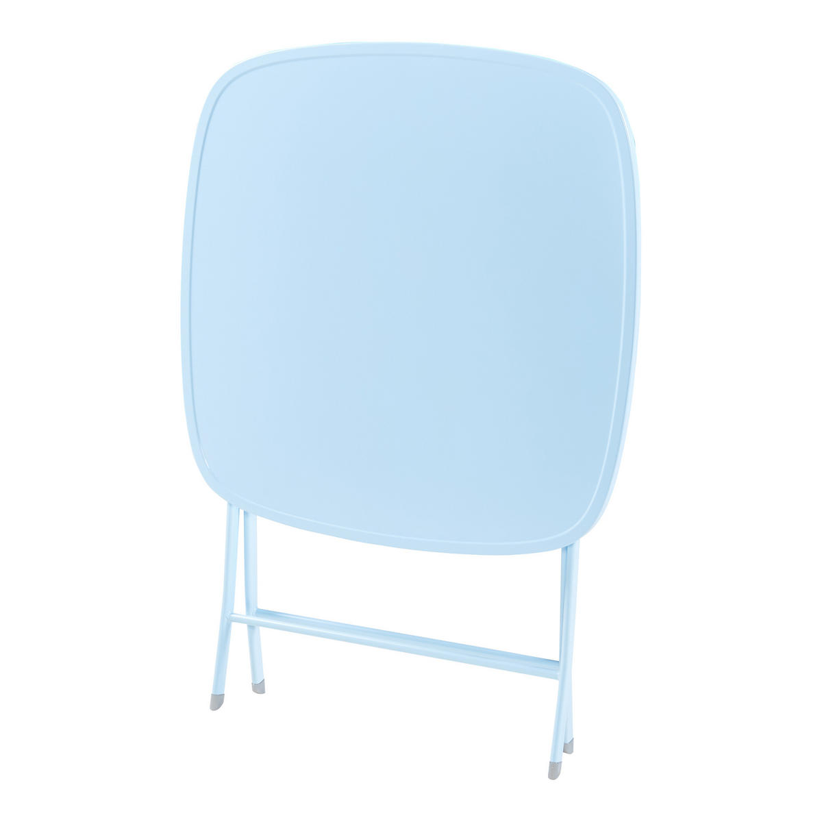 GARTENKLAPPTISCH Sande - Hellblau, Metall (70/70/71cm) - [en.casa]
