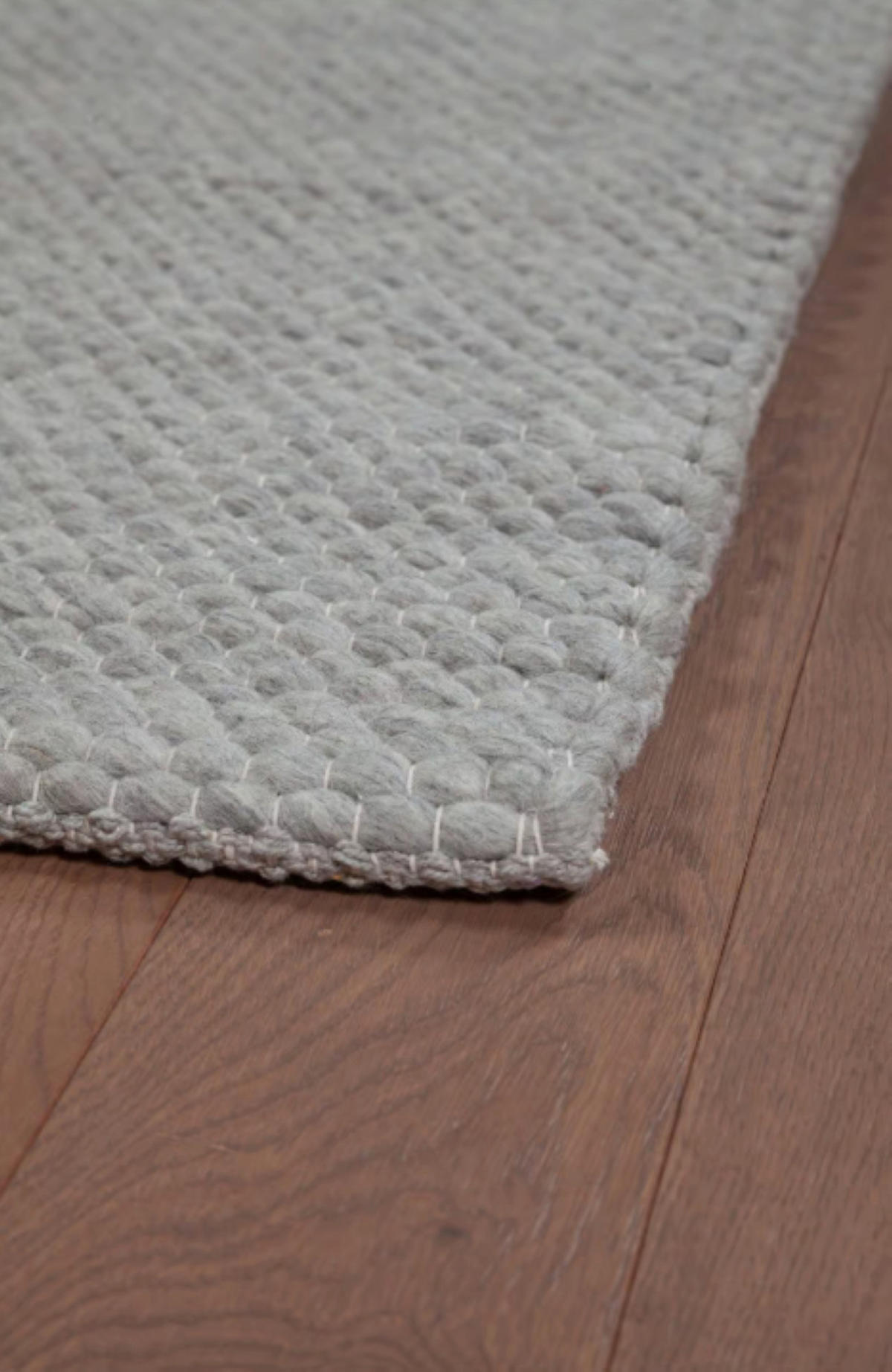 TEPPICH Wohn-/Schlafzimmer handgewebt Wolle PATSY Grau 160x230 cm - Grau, Naturmaterialien (160/230cm) - Novatrend