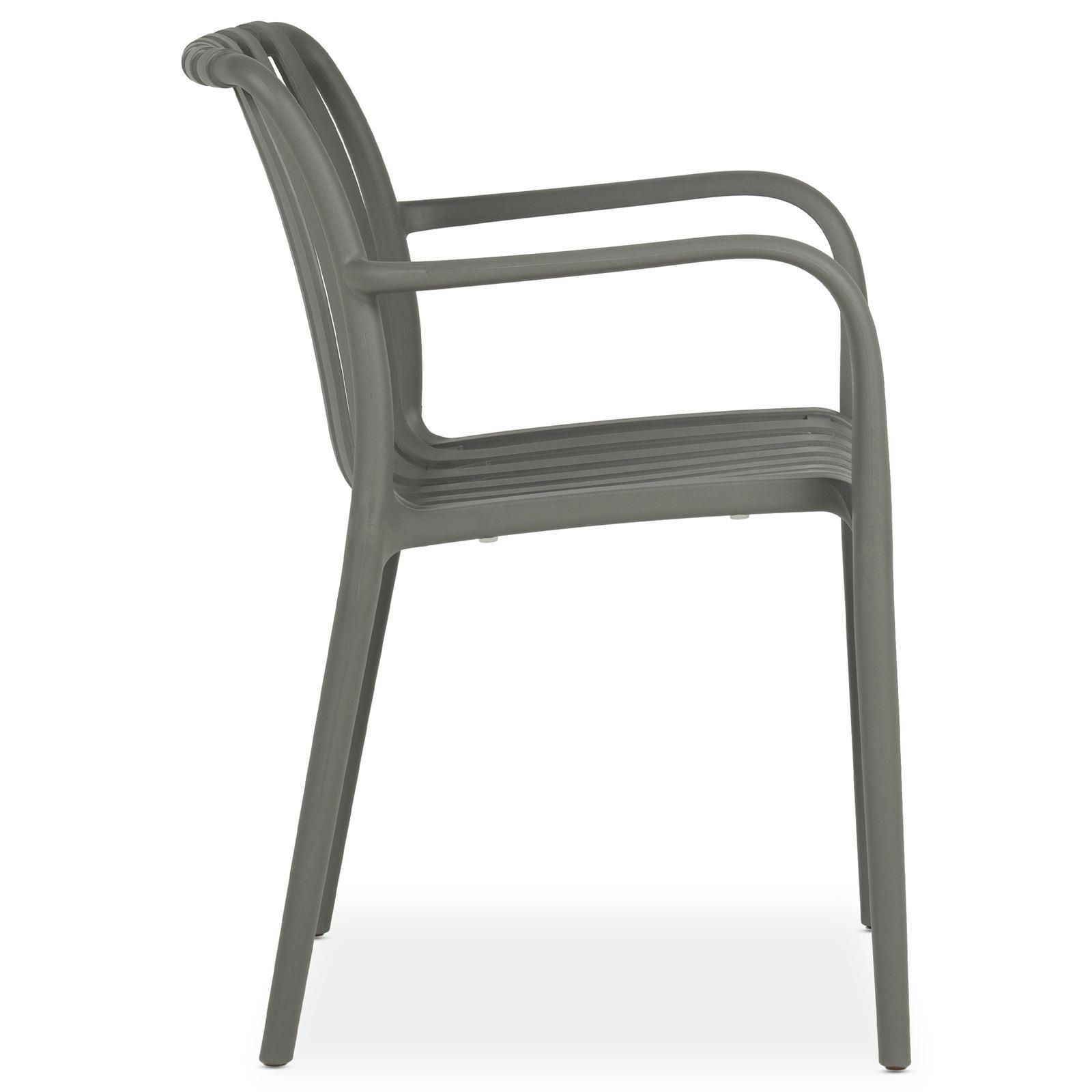GARTENSTÜHLE TULIPANO 6ER-SET - Grau, Textil (55/82/59cm) - IDIMEX
