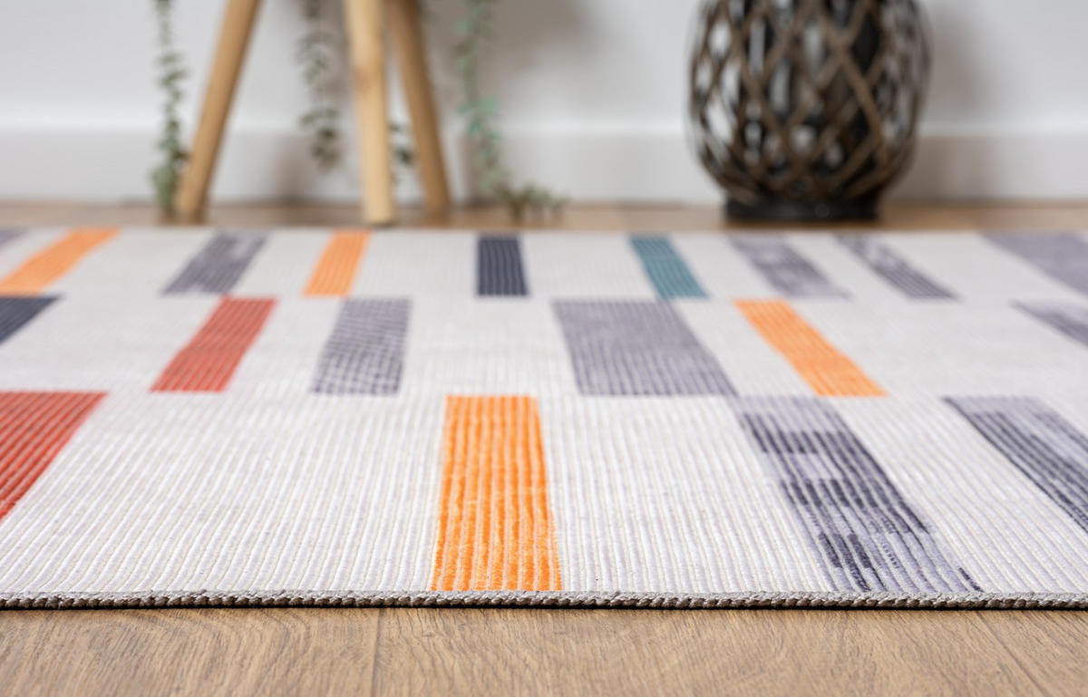 TEPPICH Liran Dunkelblau,Currygelb,Petrol 160/230 cm - Dunkelblau, Textil (160/230cm) - My-Rug