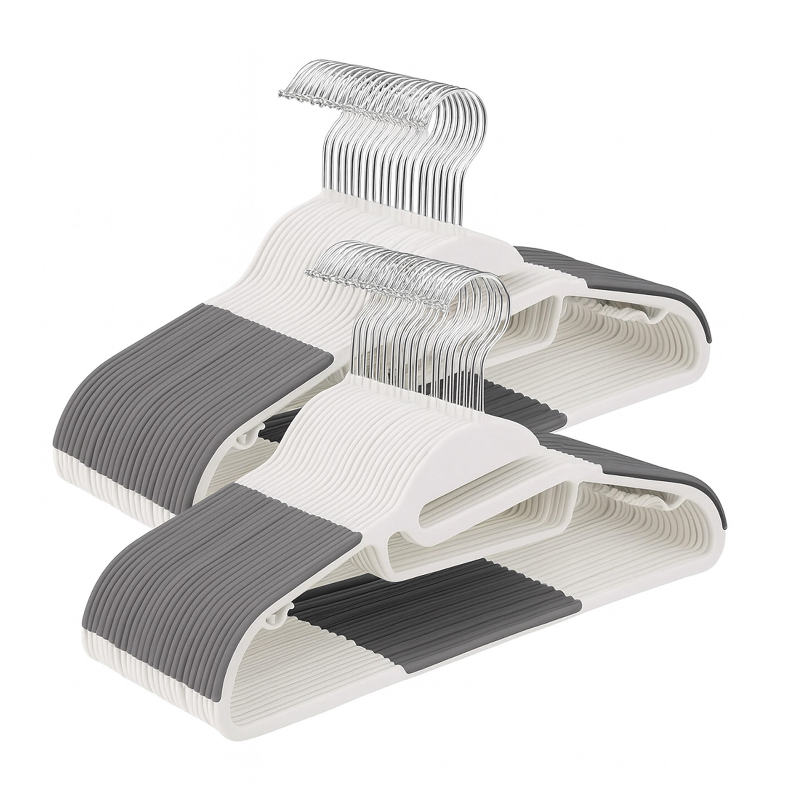 VEŠIAK na šaty - biela, kov/plast (0.5cm) - Relaxdays