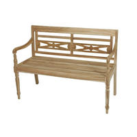 GARTENBANK Marlen 2-Sitzer Terrassenbank - Braun, Holz (120/86/55cm) - DELUKE