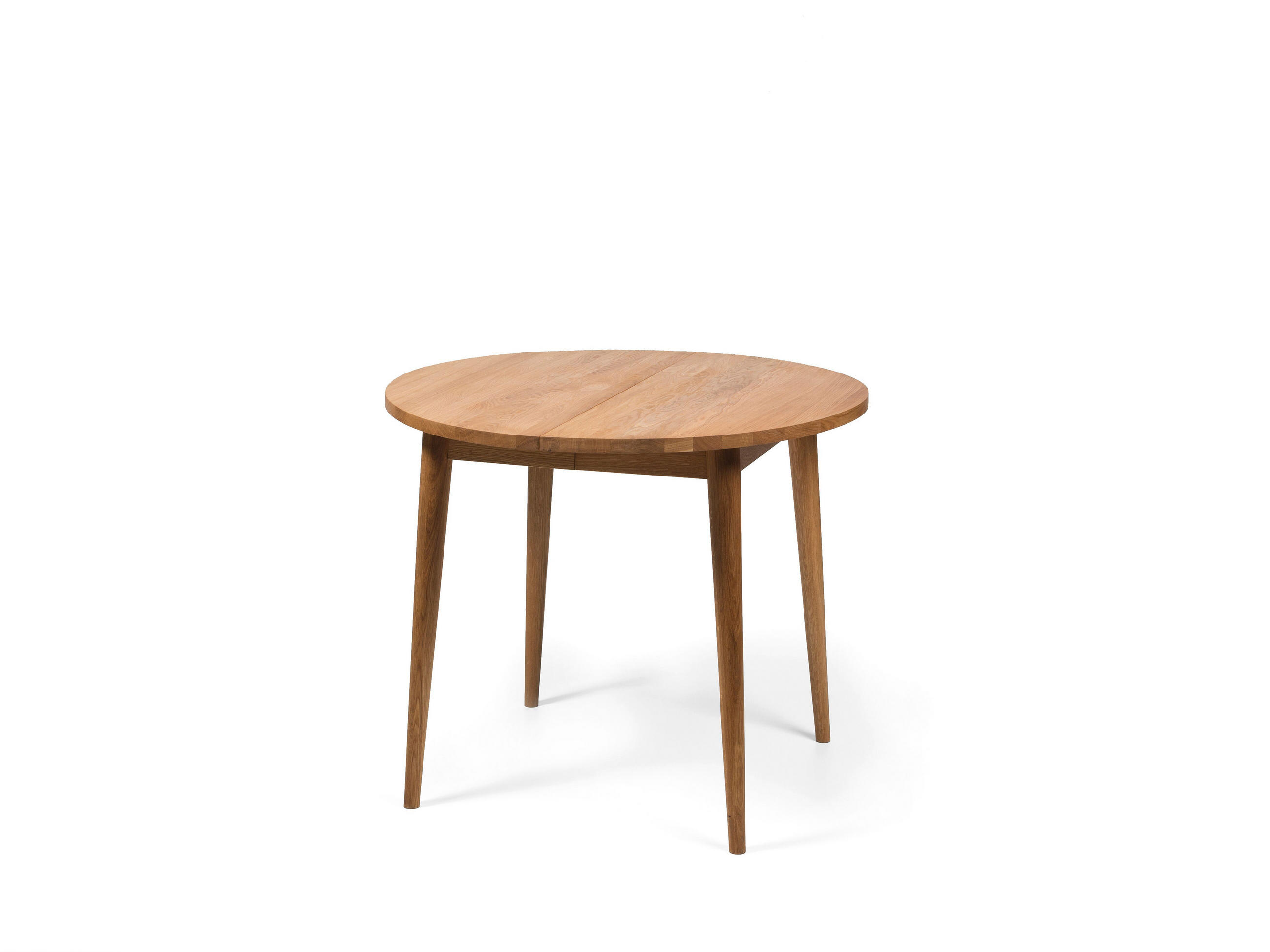 ESSTISCH BO D90 + Verlängerung, natürliches Ölwachs - Beige, Holz (90/90/75cm) - WOODEK