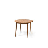 ESSTISCH BO D90 + Verlängerung, natürliches Ölwachs - Beige, Holz (90/90/75cm) - WOODEK