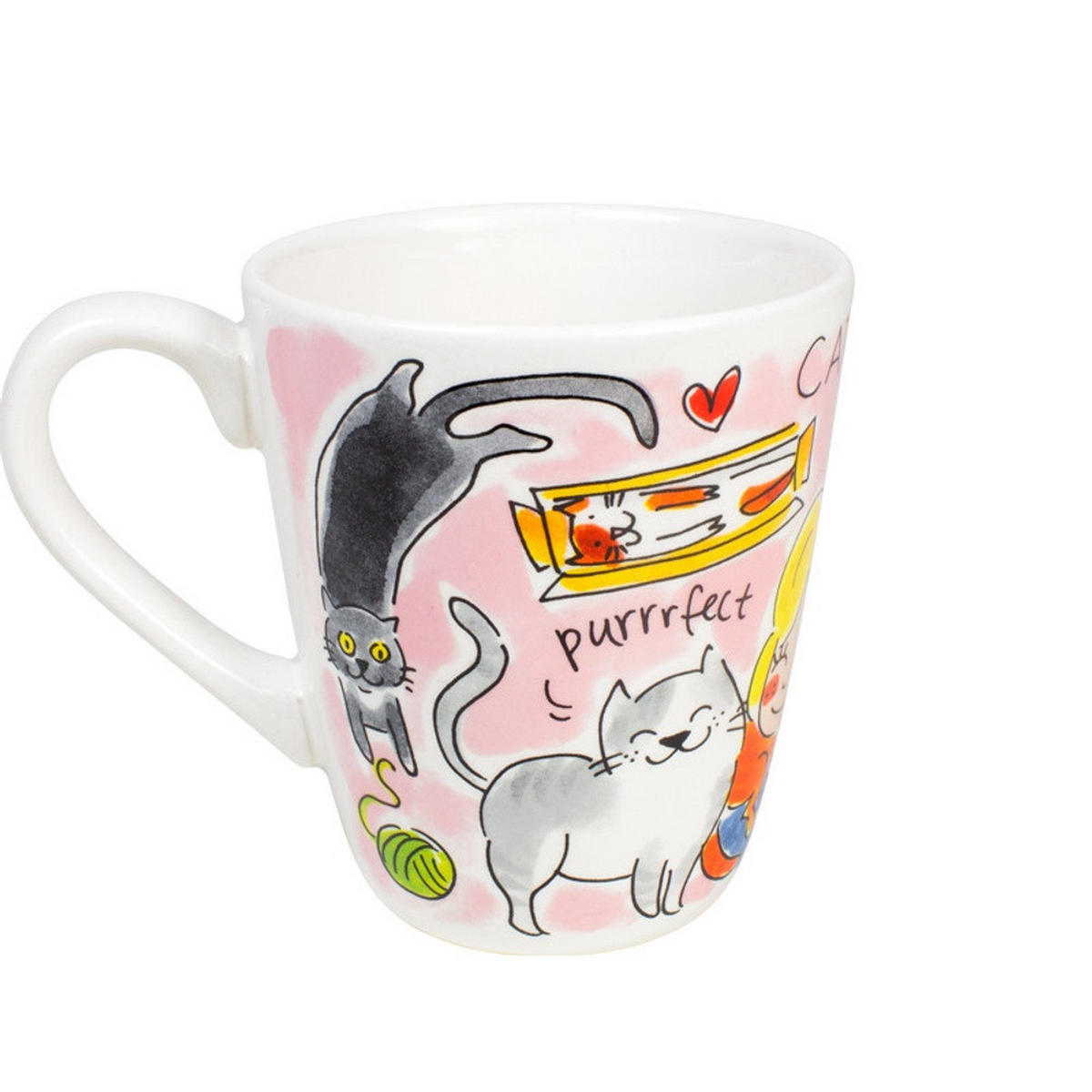 BECHER Katzenliebhaber in Bunt - 350 ml - Multicolor, Keramik (0.35L) - Blond Amsterdam