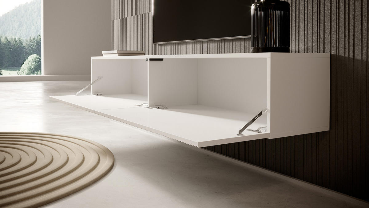 TV-HÄNGEBOARD Veldio Weiß 175 cm - Weiß, Holzwerkstoff (175/28.5/31.6cm) - Selsey