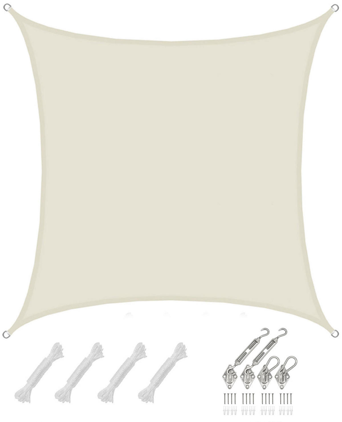 SONNENSEGEL Wasserdicht 400 cm Beige - Beige, Kunststoff (400/400cm) - Amanka