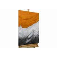 ACRYLBILD HANDGEMALT 60/90 cm - Orange/Grau, Holz/Textil (60/90cm) - KUNSTLOFT