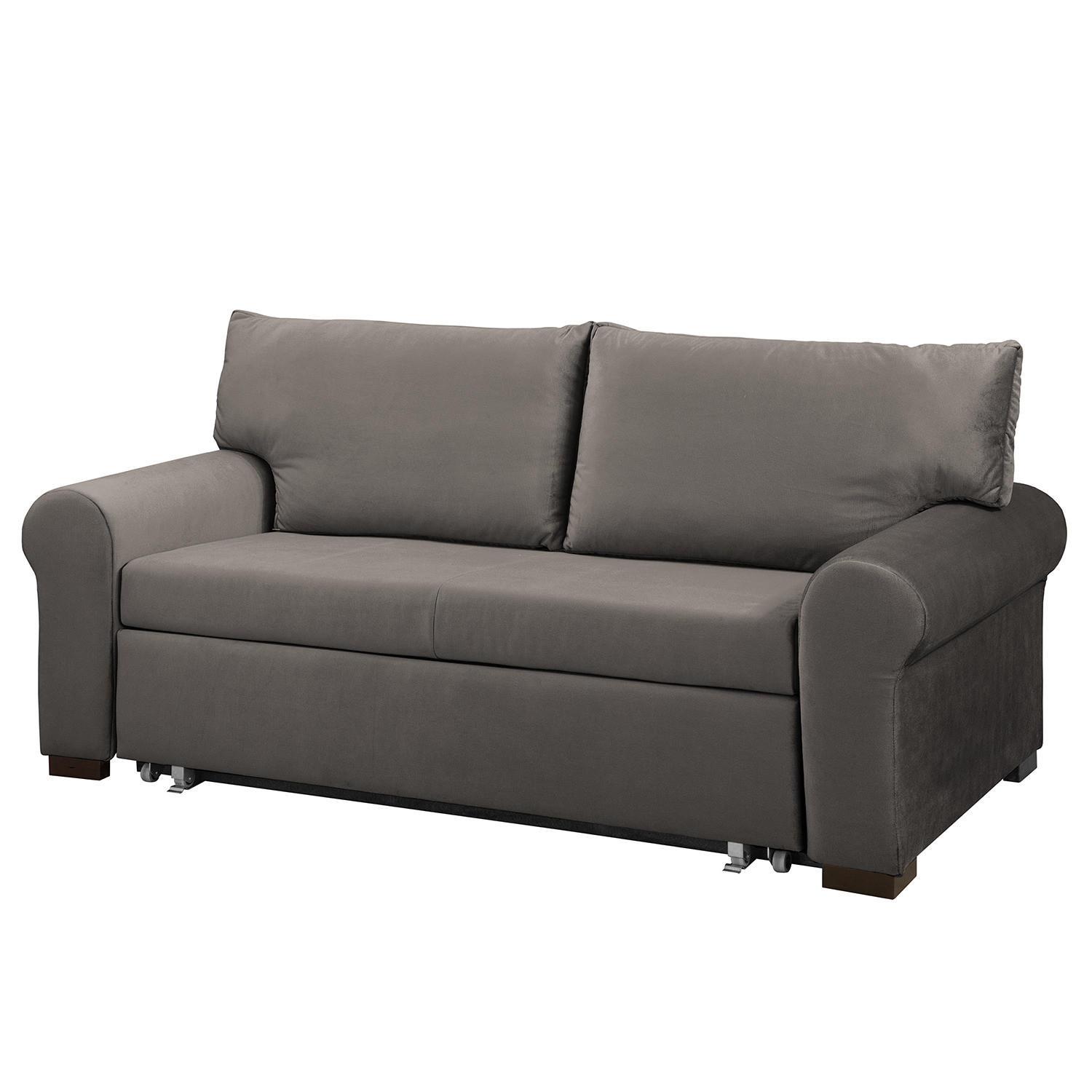 SCHLAFSOFA - Transparent/Braun, Birkenholz/Textil (205/95/90cm) - home24