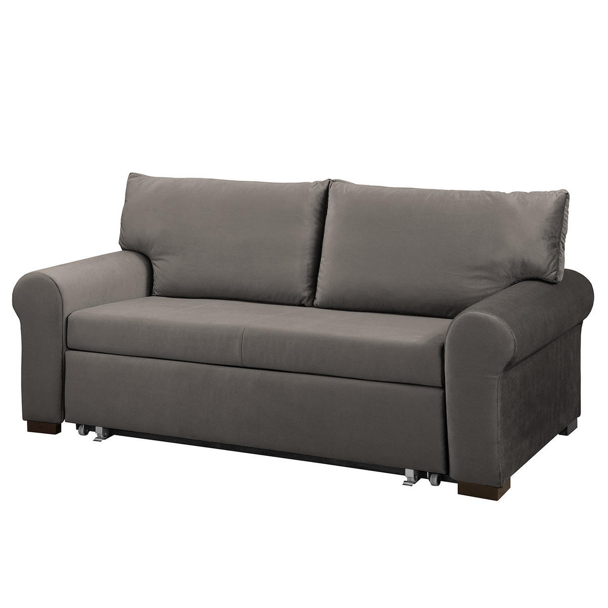 SCHLAFSOFA - Transparent/Braun, Birkenholz/Textil (205/95/90cm) - home24