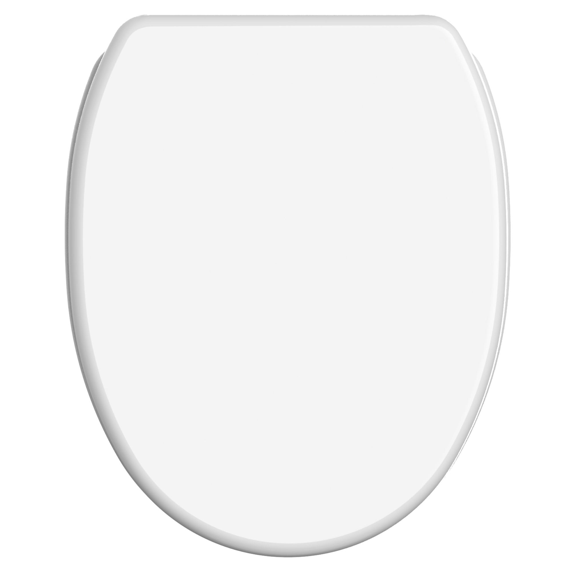 WC-SITZ mit Absenkautomatik & Top Fix Weiß - Weiß, Holzwerkstoff (37.7/5.5/48cm) - Sanilo