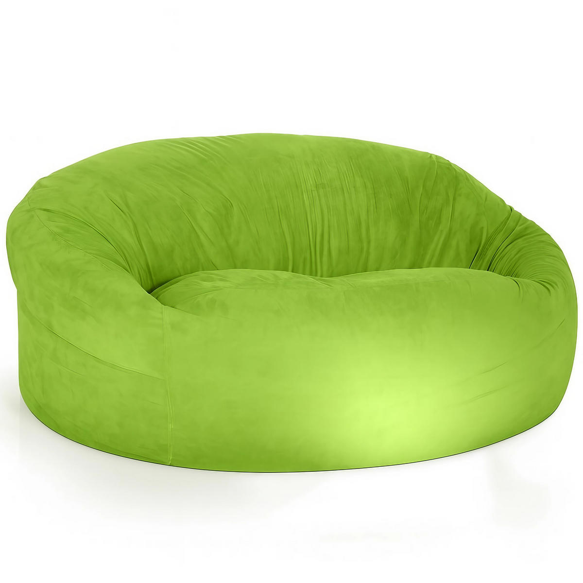 RIESEN-SITZSACK XXL JUMBO Velours 6ft - Grün, Textil (180/120/180cm) - Green Bean