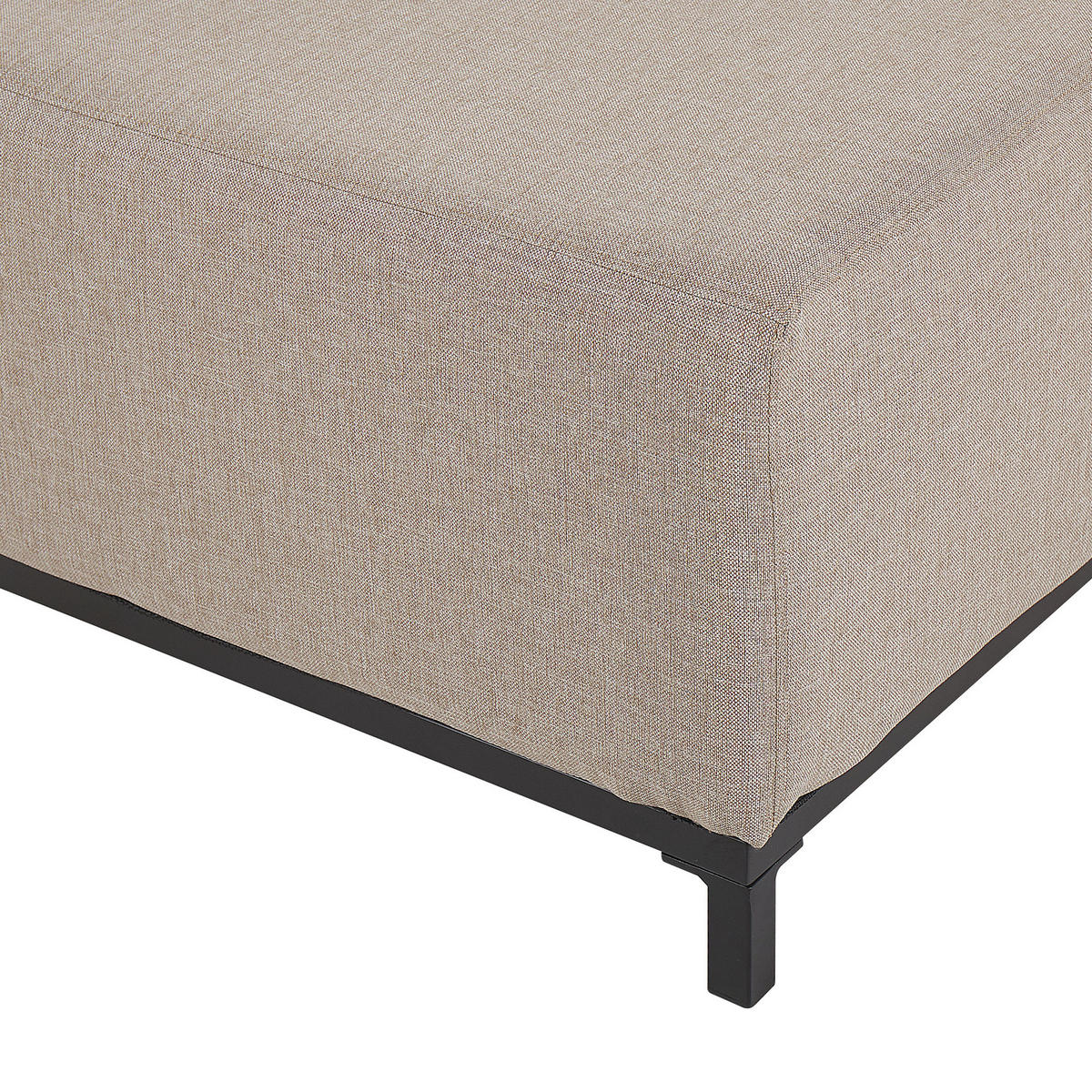 OTTOMANE Rovigo 83/83/38 cm - Beige, Kunststoff/Textil (83/38/83cm) - Beliani