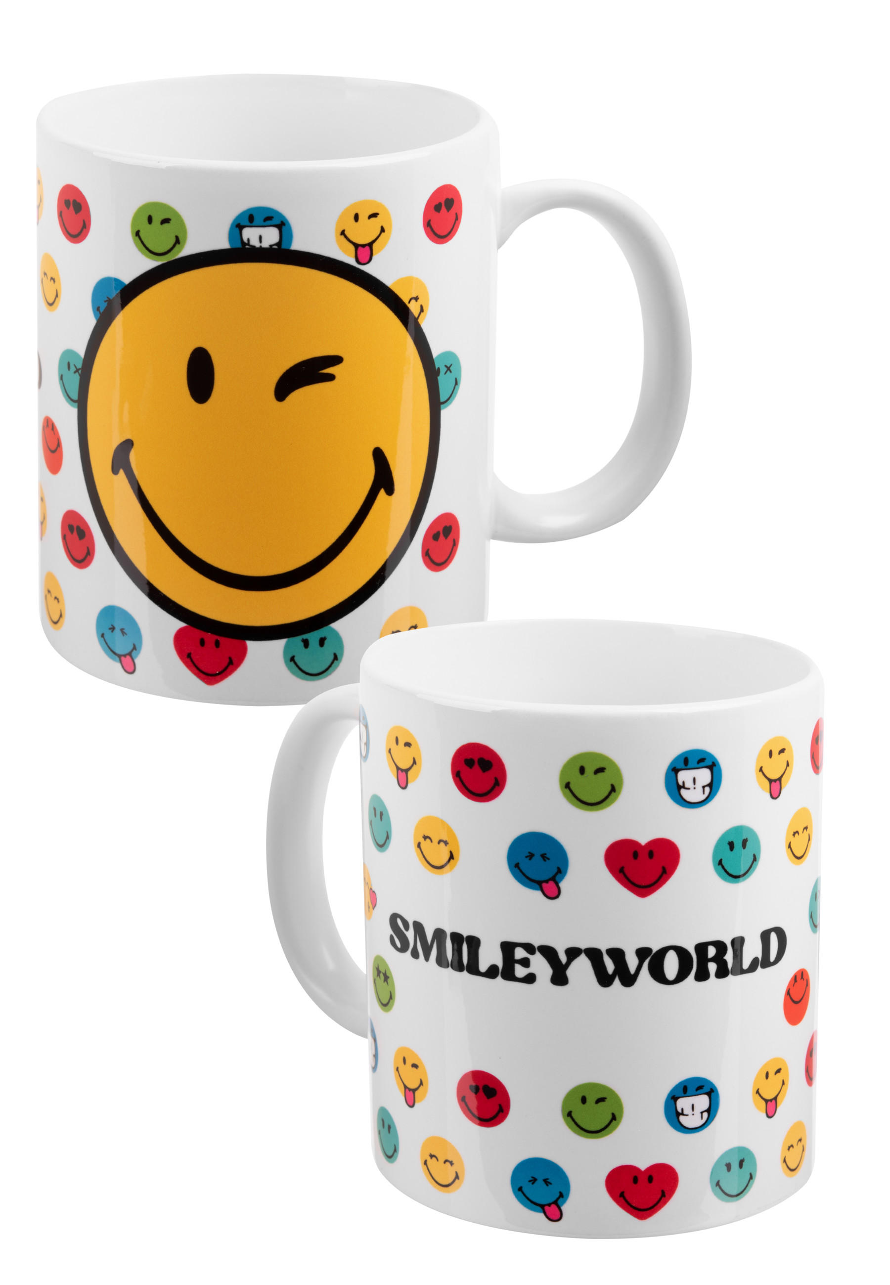 KAFFEEBECHER Smileyworld Mehrfarbig 320 ml - Multicolor, Keramik (0.32L) - United Labels