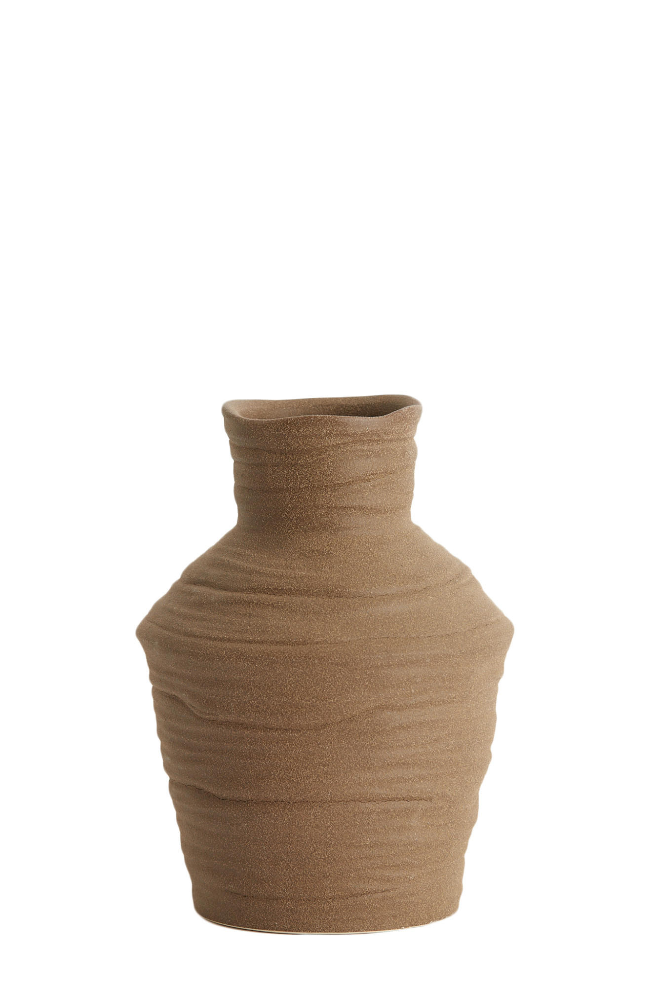 VASE Greccio Braun Ø15/20,5 cm - Braun, Keramik (20.5cm) - Light & Living