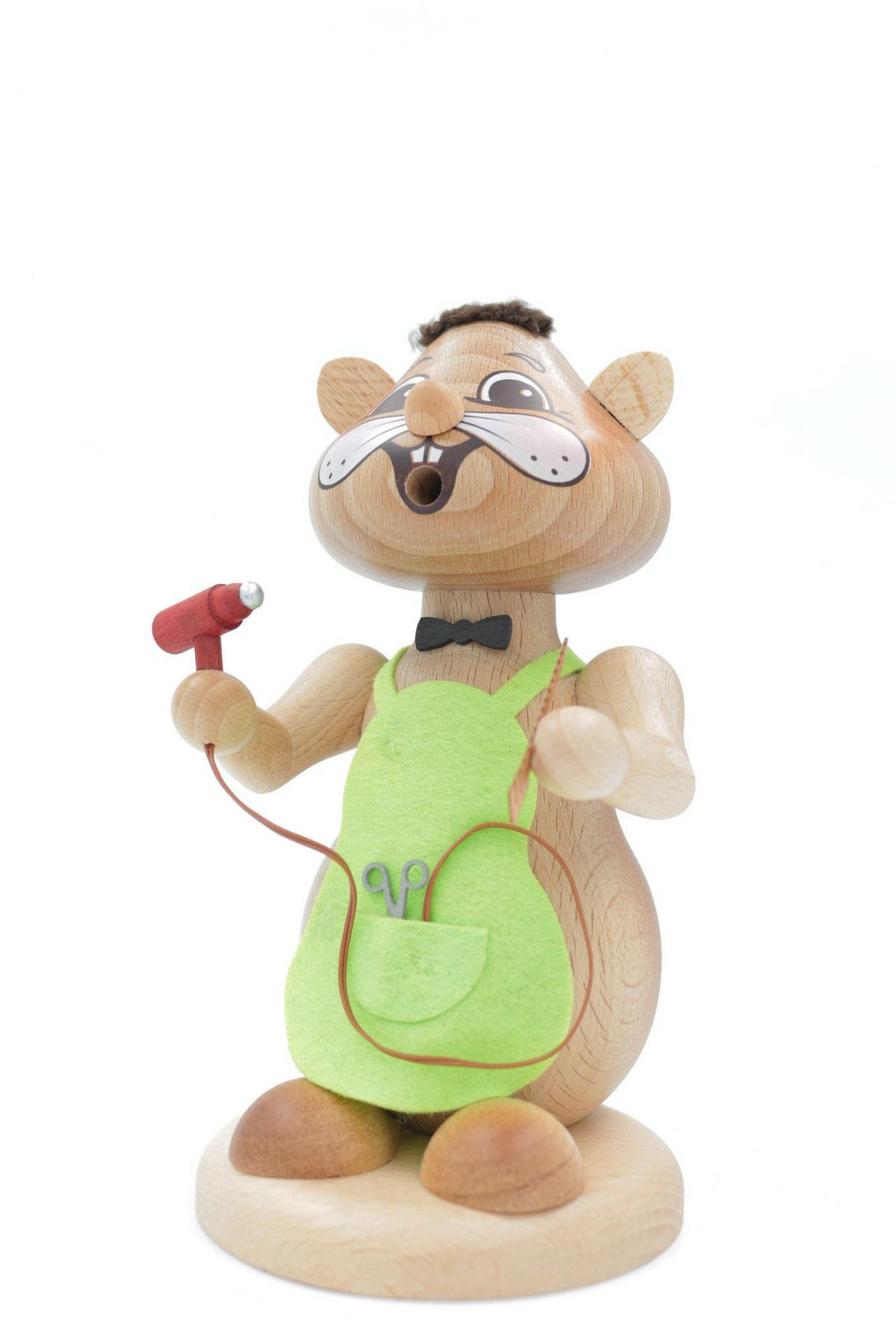 RAUCHFIGUR Hamster Friseur 18 cm - Multicolor, Holz (12/18/0.1cm)