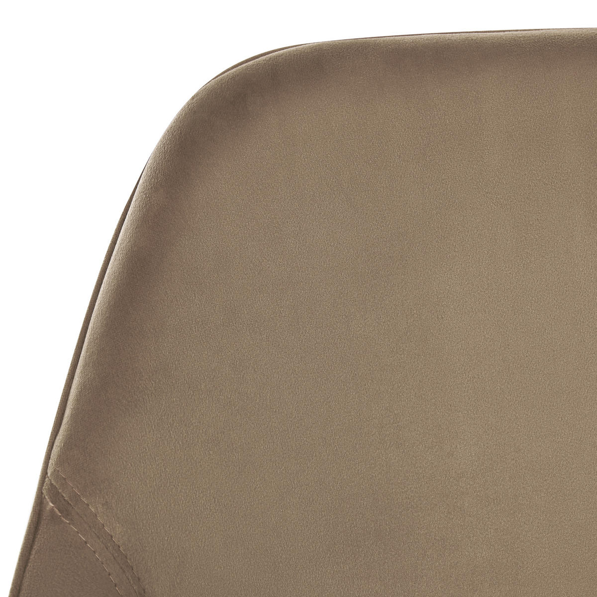 SCHREIBTISCHSTUHL Samtstoff Braun Bardsdale - Braun, Textil (54/85/54cm) - Beliani