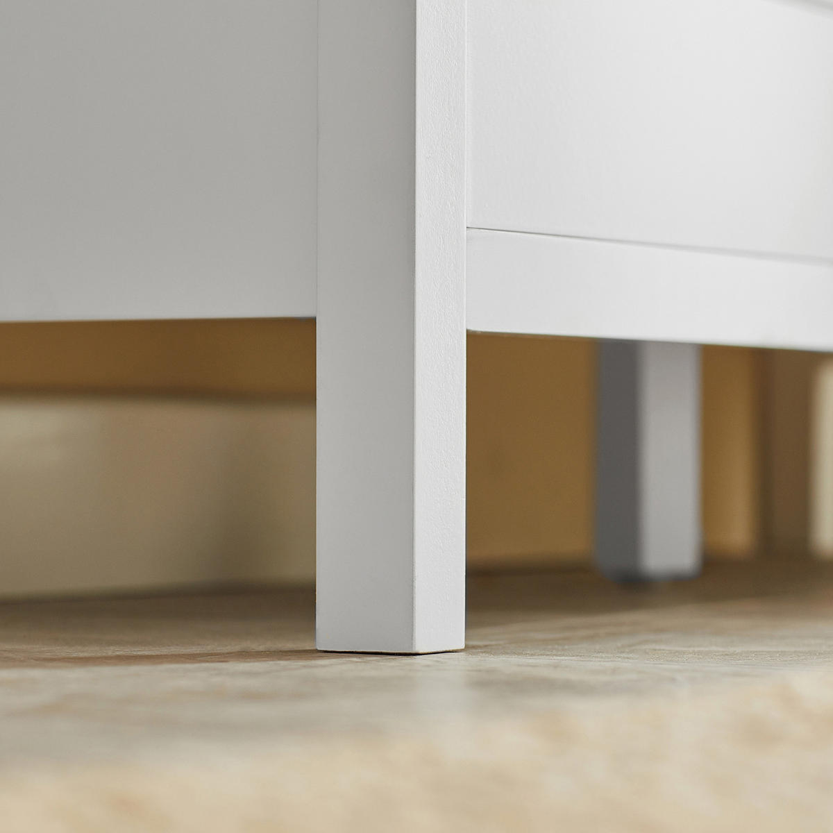 SCHUHBANK Weiß - Weiß, Holzwerkstoff (91/50/30cm) - SoBuy