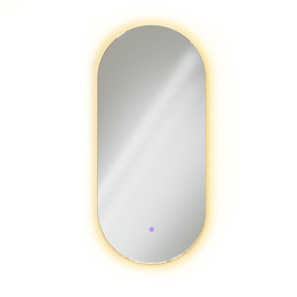 BADEZIMMERSPIEGEL Weiß 110 x 50 cm mit LED Beleuchtung - Weiß, Glas (110/50/3cm) - Vicco