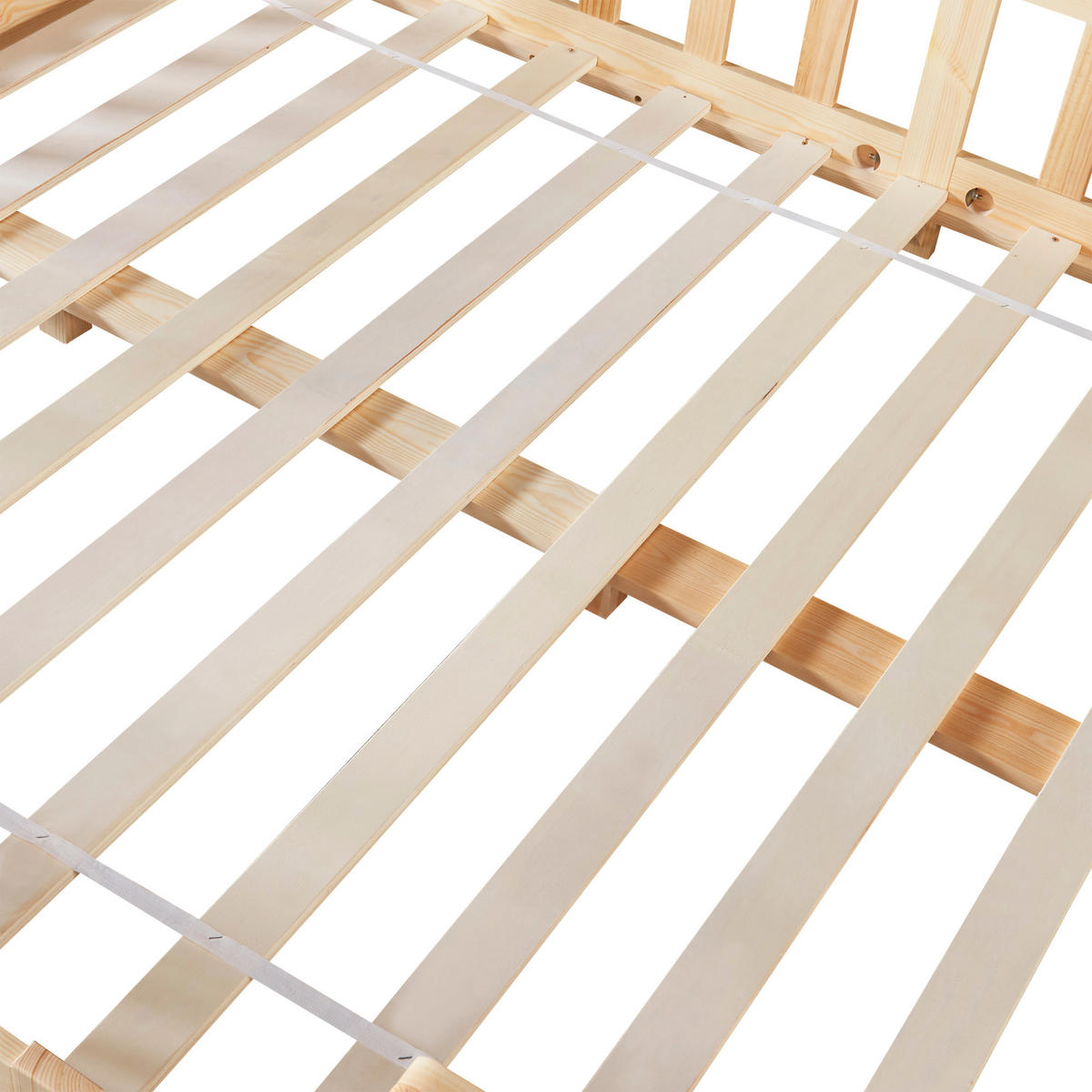HAUSBETT Treviolo - Naturfarben, Holz (120/200cm) - [en.casa]