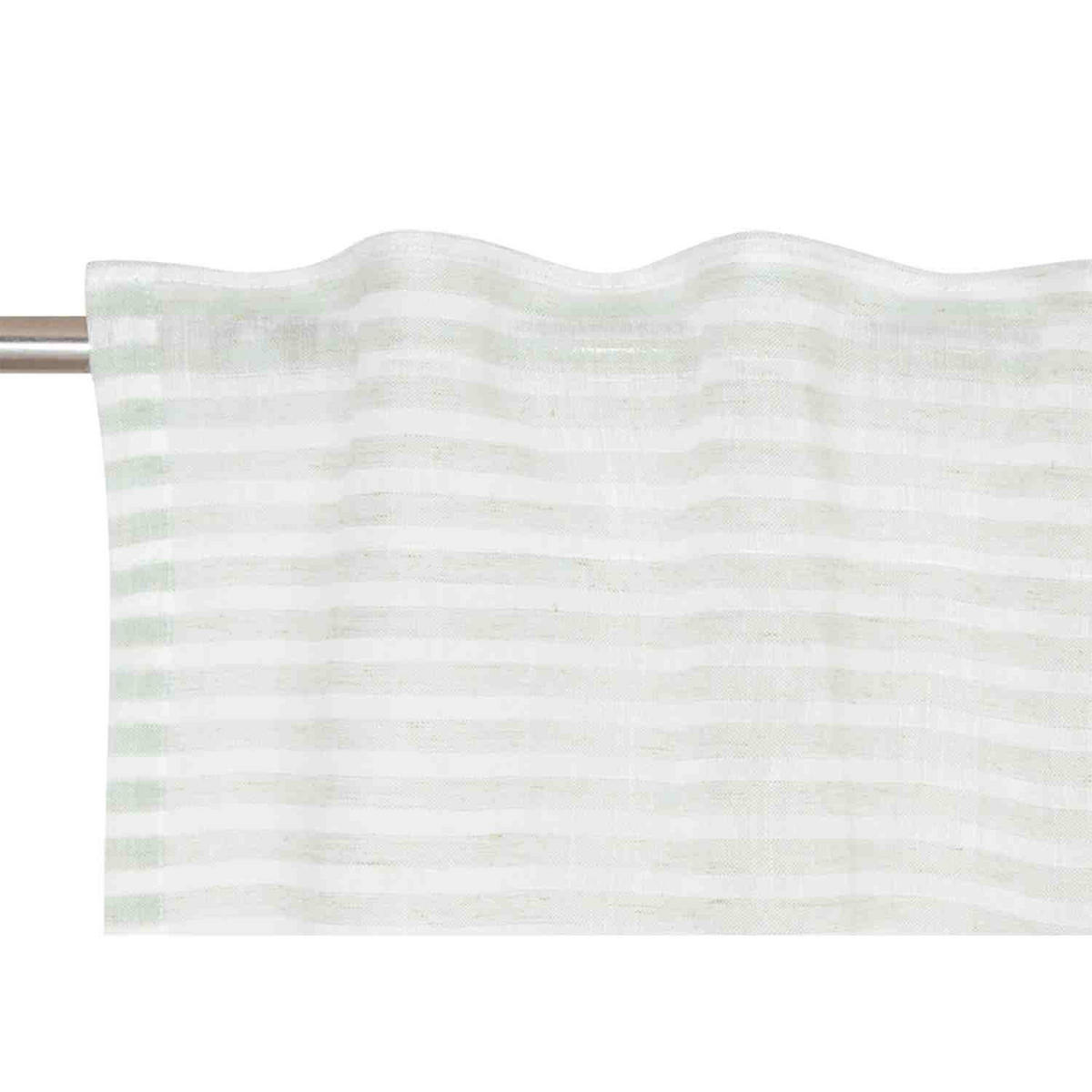 SCHLAUFENSCHAL MIT ZEITLOSEN STREIFEN NATURAL STRIPE transparent - Mintgrün, Textil (130/0.5/250cm) - Tom Tailor