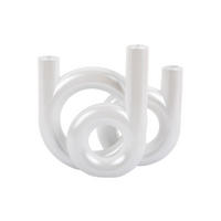 KERZENSTANDER Rings 18/12/20 cm - Weiß, Kunststoff (12/20/18cm) - Present Time