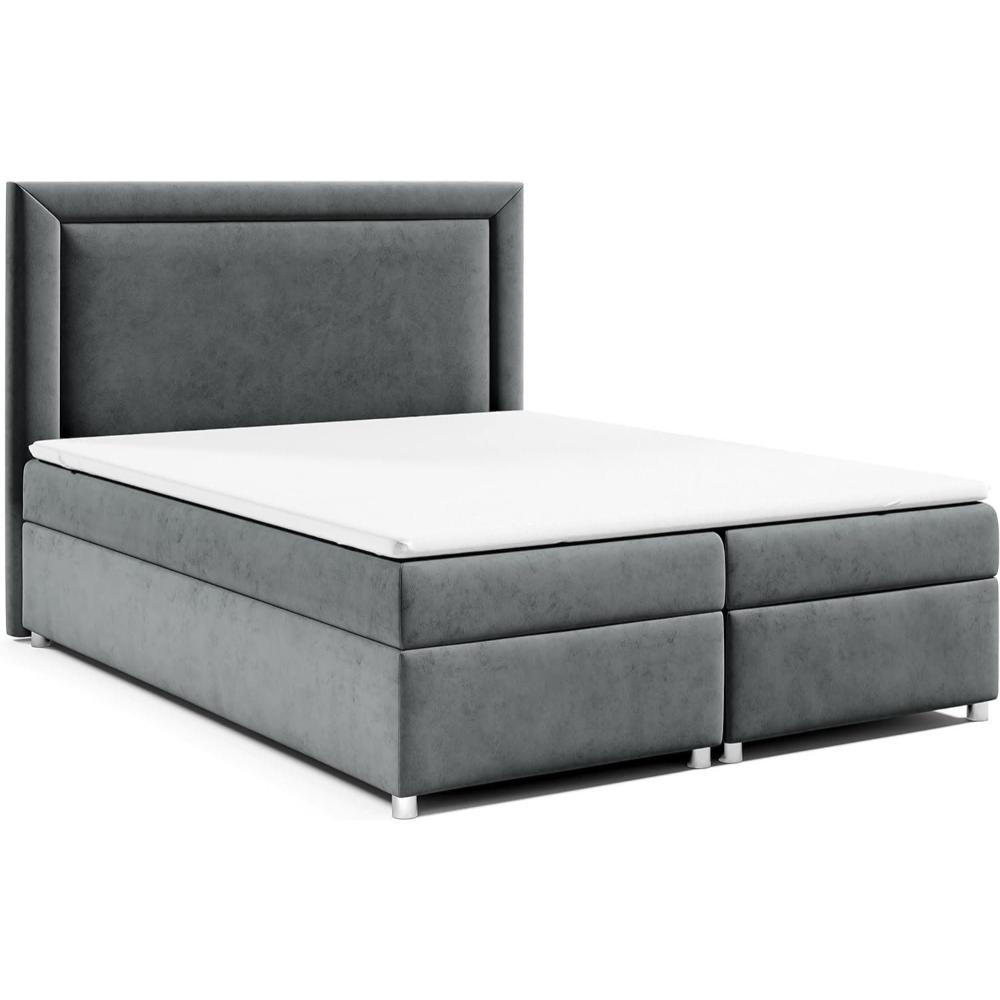 BOXBETT Trinity K-3 Bonellfederkern inkl. Topper - Graphitfarben, Holz/Holzwerkstoff (140/200cm) - Best For Home