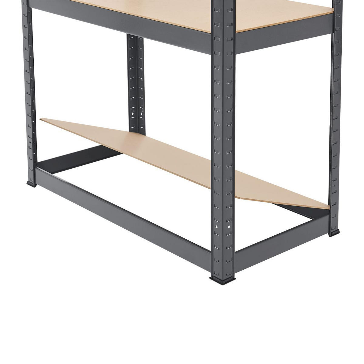 LAGERREGAL Easy grau 160x80x40 cm (2er-Set) - Grau, Metall (80/160/40cm) - Juskys