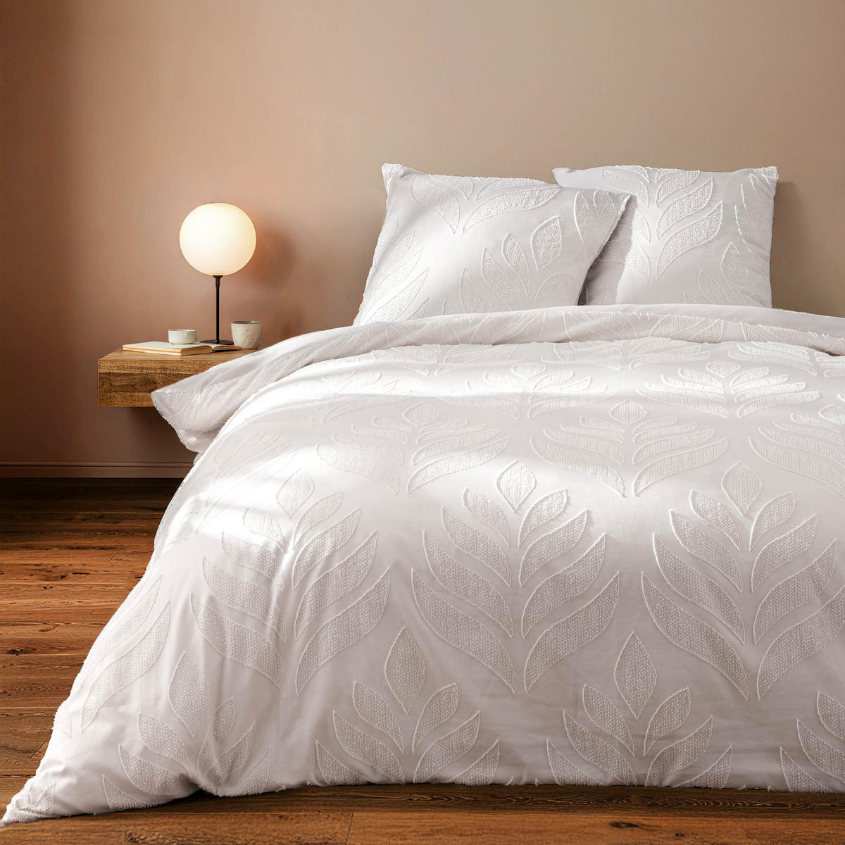 BETTWÄSCHE-SET mit Tufting Calita 240/220 cm - Weiß, Textil (220/240cm) - Douceur d´intérieur