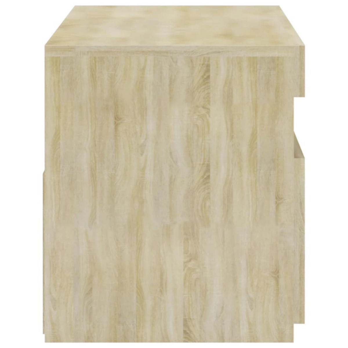 LOWBOARD mit Led-Leuchten 75/35/40 cm aus Holzwerkstoff in Sonoma-Eiche Dekor - Sonoma Eiche, Holz (75/40/35cm) - vidaXL