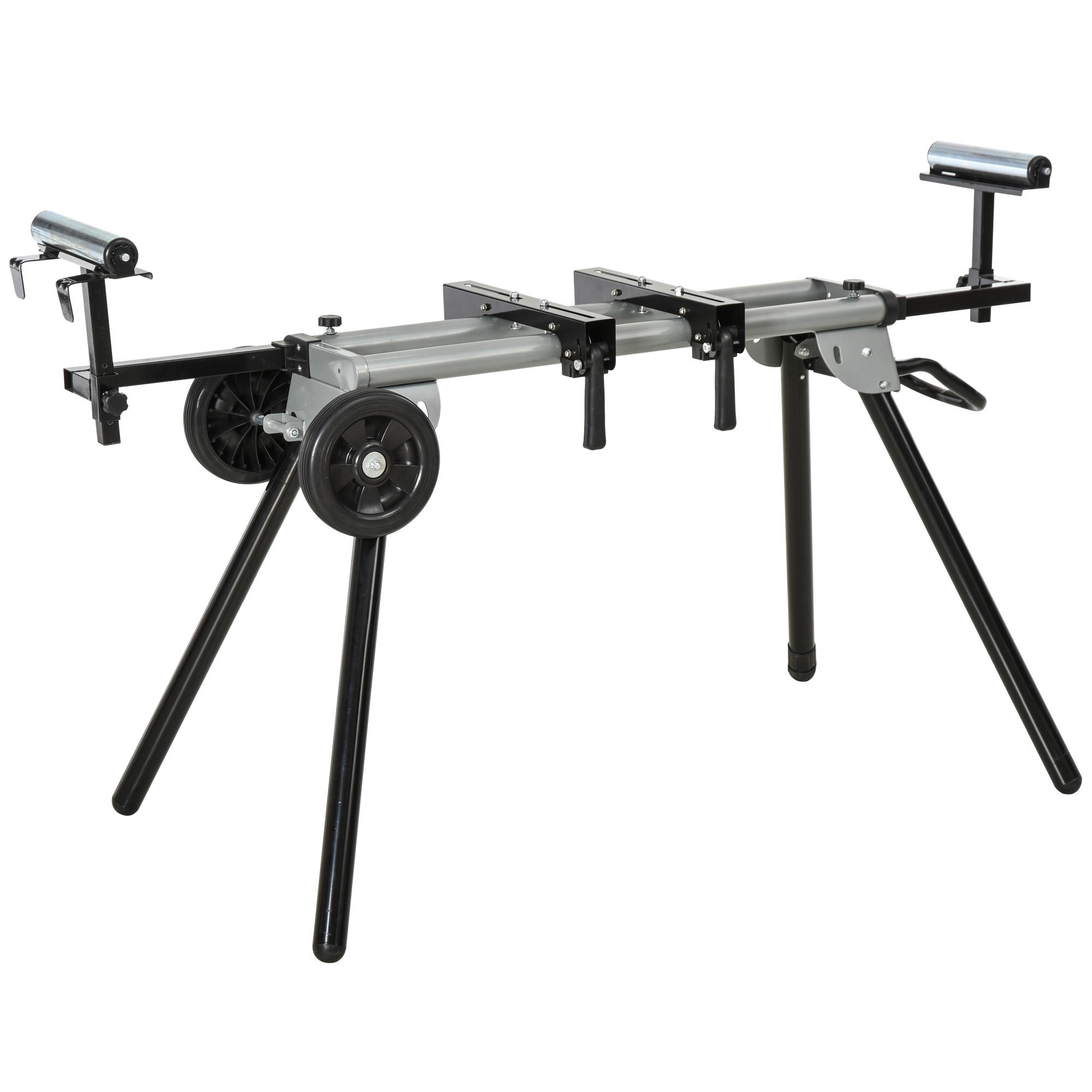 ARBEITSTISCH, Stahl, Schwarz+Silber - Multicolor, Metall (245/73/96cm) - DURHAND