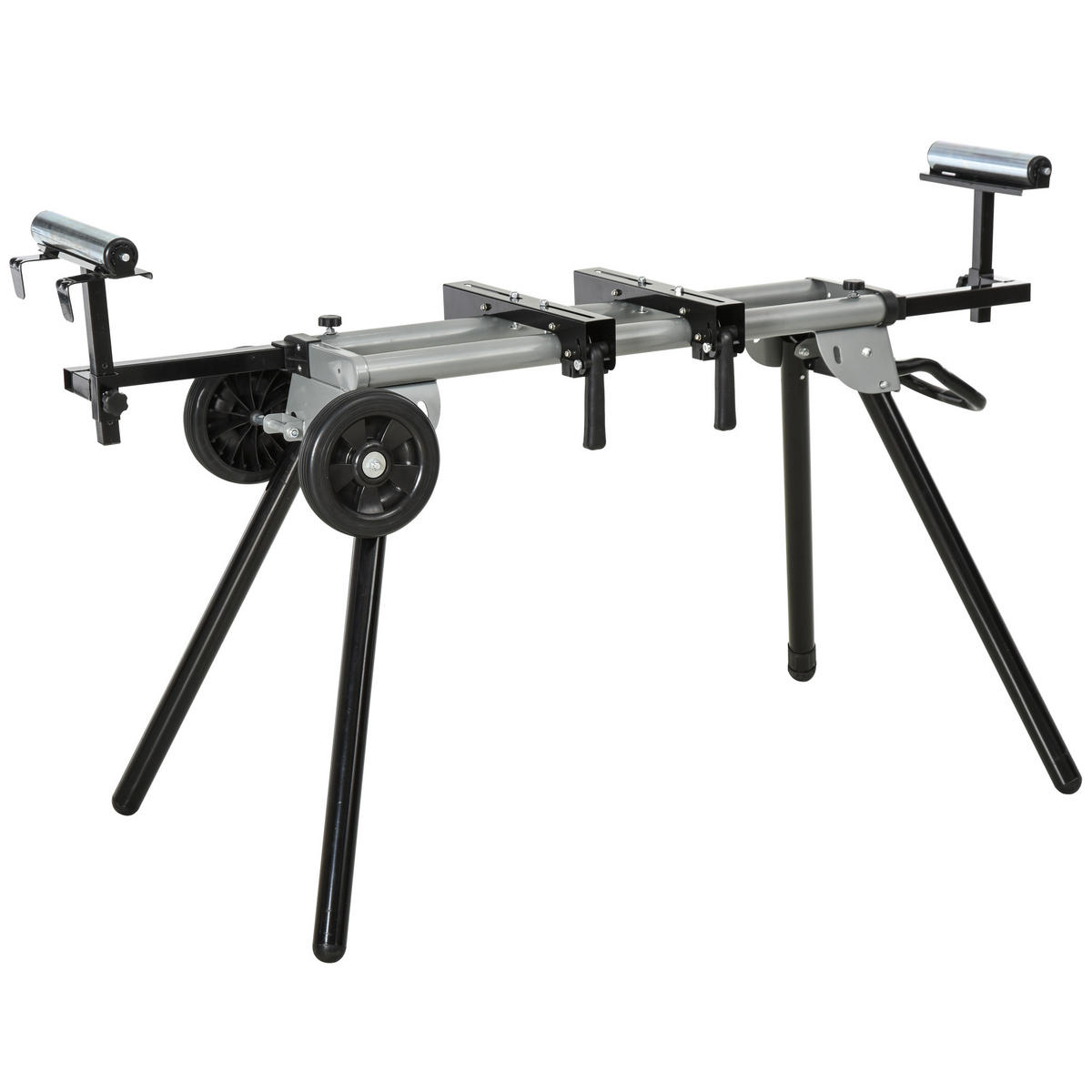 ARBEITSTISCH, Stahl, Schwarz+Silber - Multicolor, Metall (245/73/96cm) - DURHAND