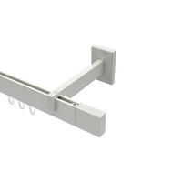 GARDINENSTANGE INNENLAUF Smartline Lox 360 cm (geteilt in 2 x 180 cm), 1-läufig, 14x35 mm Weiß - Weiß, Metall (360cm) - INTERDECO