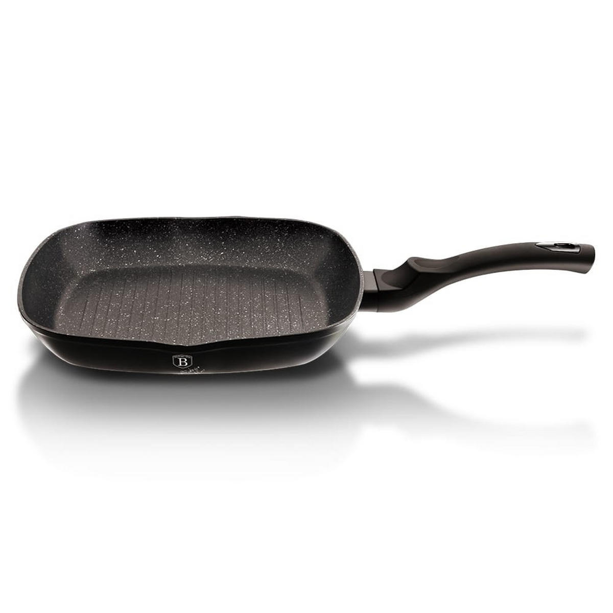 GRILLPFANNE Schwarz 28/28/4.1 cm BH1846 - Schwarz, Metall (28cm) - Berlinger Haus