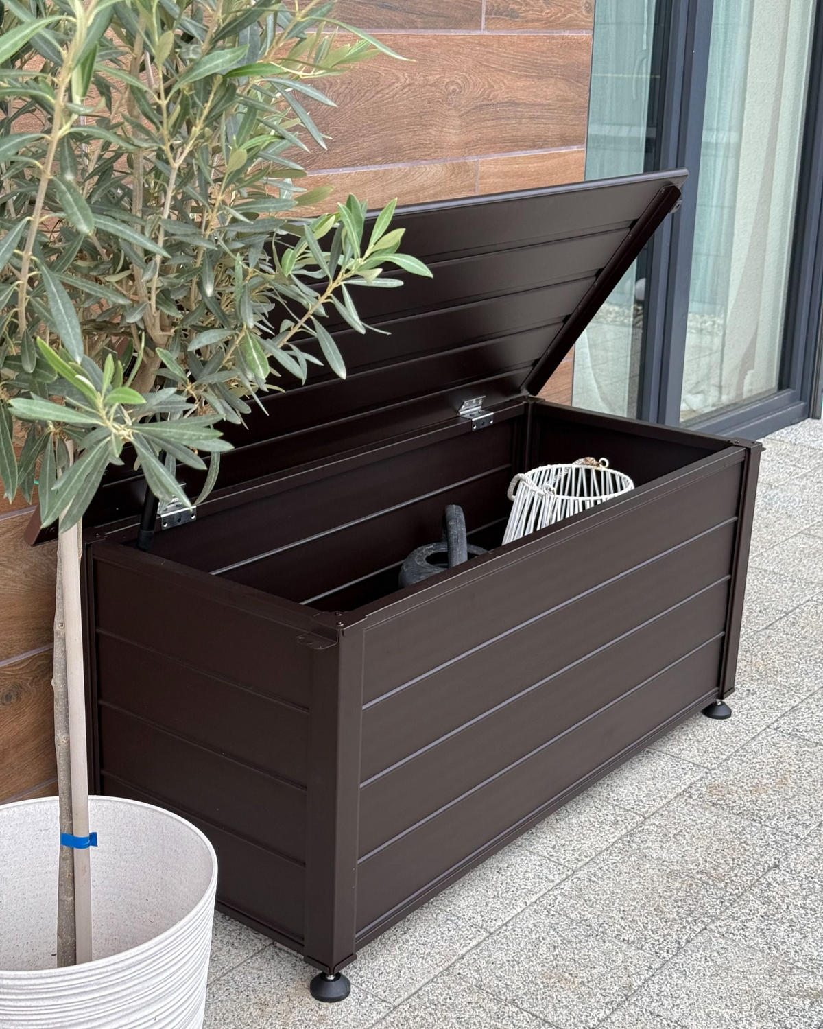 ÚLOŽNÝ BOX Hnědý Campalto - hnědá, kov (113/52/50cm) - Beliani